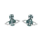 ヴィヴィアンウエストウッド Vivienne Westwood ピアス LENA BAS RELIEF ブルー 専用BOX 紙袋付き 62010055W レディース