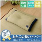 枕 まくら い草枕 消臭 ピロー 国産 おとこの枕 ハイパー 約43×63cm 中材:低反発ウレタンチップ 代引不可