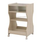 ステンレストップ スタイリッシュ パソコン デスクワゴン ホワイトウォッシュ ワゴン デスク用 パソコンワゴン 収納 シンプル 代引不可