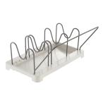 鍋 フライパン スタンド 抗菌 鍋蓋 持ち手受け 滑り止め シンプル 台所 キッチン シンク下 引き出し 仕切り 整理 リッチェル トトノ