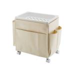 サイドテーブルワゴン ミニラック ホワイト リビングワゴン 代引不可