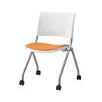 ジョインテックス 会議椅子(スタッキングチェア/ミーティングチェア) 肘なし 座面：合成皮革(合皮) キャスター付き FJC-K6L OR 〔完成品〕 代引不可