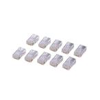 （まとめ） エレコム カテゴリー5E対応 RJ45コネクタ 単線仕様 LD-RJ45T10A 1セット（10個） 〔×10セット〕 代引不可