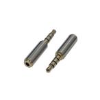 (まとめ)変換名人 AVプラグ 2.5mm(メス) to 3.5mm(オス)4極 AV/25J-35PT〔×20セット〕 代引不可
