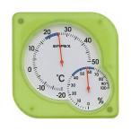 EMPEX 温度・湿度計 シュクレmidi 置き掛け兼用 TM-5603 クリアグリーン 代引不可