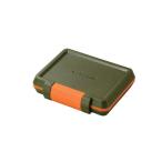（まとめ） エレコム SD／microSDカードケース（耐衝撃） CMC-SDCHD01GN 〔×5セット〕 代引不可
