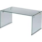 ローテーブル/強化ガラステーブルS 長方形 ガラス天板 (リビング家具) PT-28CL クリア 代引不可