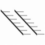 vidaXL 壁掛けワインラック 14本 2点 ブラック 金属製家具 キャビネット 収納 ワインラック 代引不可