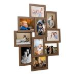 vidaXL コラージュフォトフレーム 10x 10x15 cm ピクチャーライトブラウン MDF ホーム&ガーデン デコレーション フォトフレーム 代引不可