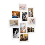 vidaXL コラージュフォトフレーム 10x 13x18 cm ピクチャーホワイト MDF ホーム&ガーデン デコレーション フォトフレーム 代引不可
