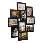 vidaXL コラージュフォトフレーム 10x 10x15 cm ピクチャーブラック MDF ホーム&ガーデン デコレーション フォトフレーム 代引不可