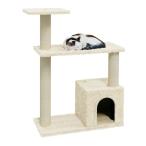 vidaXL 171433 vidaXL キャットタワー サイザル麻製 爪とぎポール付 70cm クリーム 動物&ペット用品 ペット用品 猫用品 猫用家具 代引不可