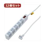 YAZAWA 12個セット 雷ガード ブレーカー集中SW付10個口 Y02FSBK1015WHX12 家電 生活家電 その他家電用品