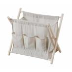 不二貿易 インテリアボックス 幅38.5×奥行25×高さ33cm 折りたたみ アイボリー 69905