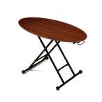 天然木 昇降式テーブル（楕円形） LP-9112 リフティングテーブル テーブルセンターテーブル