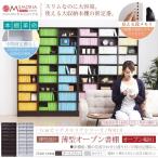 本棚 ラック シェルフ 1cmピッチ 大量収納 MEMORIA 棚板が1cmピッチで可動する 薄型オープン幅81 FRM-0101 代引不可