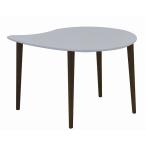 ミキモク ダイニングテーブル パフューム ホワイト ブラウン 118cm DT-118398PUW L-0731SPA 【2梱包】