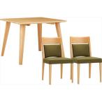 フランスベッド お掃除ロボット対応ダイニング フローティア テーブル80幅 ナチュラル色 3点セット 【2梱包】 FT-PD DT80&amp;FT-PD CH2