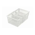 リッチェル トトノ 野菜・冷凍室用 伸縮ストッカー 深型 レギュラー ホワイト冷蔵庫 ケース トレー 収納 収納ケース 仕切り 野菜室 代引不可