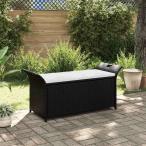 vidaXL хранение bench подушка имеется 138 cm поли ротанг производства черный мебель уличный мебель наружный стул уличный bench оплата при получении не возможно 