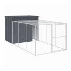 vidaXL собака house Ran имеется антрацит 214x457x181 cm цинк металлизированный сталь животное товары для домашних животных товары для домашних животных собака сопутствующие товары собака house оплата при получении не возможно 