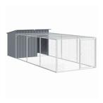 vidaXL собака house Ran имеется антрацит 153x396x110 cm цинк металлизированный сталь животное товары для домашних животных товары для домашних животных собака сопутствующие товары собака house оплата при получении не возможно 