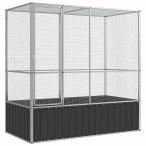 vidaXL птица маленький магазин серебряный 210.5x107x212 cm steel животное товары для домашних животных товары для домашних животных птица сопутствующие товары брать . корзина * подставка серебряный оплата при получении не возможно 
