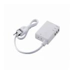 5個セットエレコム USBタップ/USBメス×3/AC×1/ケーブル60cm/3.1A/ホワイト MOT-U06-2134WHX5 代引不可