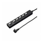 5個セット YAZAWA 雷ガード付6個口節電タップ2mブラックH8KS662BKX5 代引不可
