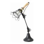 デスクライト 幅28.5-50.5×奥行16×高さ37-63 コード長1.5m スチール 天然木 オーク アルミ 電球付 LHB-90 代引不可