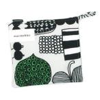 マリメッコ marimekko ポットホルダー 63370 PUUTARHURIN PARHAAT POT HOLDER LIGHT GREY/BLACK/GREEN L.GY