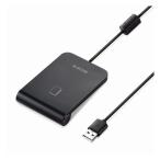 ICカードリーダー 非接触 マイナンバーカード 確定申告 Felica、Mifareカード 対応 直付け ケーブル1m ブラック USB 公的個人認証 MR-ICA001BK 代引不可