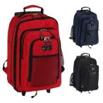 トロリーバッグ キャリーバー付バックパック 2輪キャスター式 デイパック ペットボトルネットポケット 代引不可