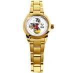 ディズニー Disney 隠れミッキー 腕時計 時計 NFC110013 ゴールド×ホワイト 代引不可
