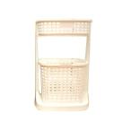 ベストコ スタイルプラス ランドリーバスケット2段 ホワイト LC-998