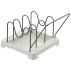 鍋 フライパン スタンド コンパクト 抗菌 鍋蓋 持ち手受け 滑り止め シンプル 台所 キッチン シンク下 引き出し 仕切り リッチェル トトノ