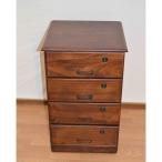天然木 桐 カギ付きプライバシーチェスト 4段 全段鍵付き チェスト OSK-K024　ポイント10倍 代引不可