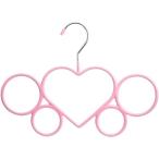 サワフジ ノンスリップ 小物ハンガー ハート&amp;リングハンガー ストール掛け マフラー掛け ポイント10倍
