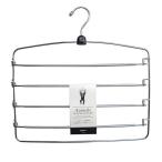 サワフジ 衣類ハンガー アニマーレ スラックスハンガー 4段 シルバー ハンガー 洋服ハンガー