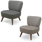 1P ピコティII ブラウン ブラック ソファ カジュアル ファブリック ストライプ 一人掛け 幅620 代引不可