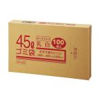 (まとめ) クラフトマン 業務用乳白半透明 メタロセン配合厚手ゴミ袋 45L BOXタイプ HK-093 1箱(100枚) 〔×5セット〕