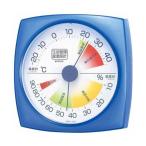 (まとめ)EMPEX 生活管理 温度・湿度計 壁掛用 TM-2436 クリアブルー〔×5セット〕 代引不可