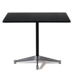 チャールズ&amp;レイ・イームズ コントラクトテーブル スクエア型90.5cmブラック 代引不可