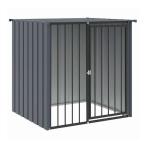 vidaXL собачья конура на крыше установлен черный 110x103x109 cm цинк металлизированный сталь животное товары для домашних животных товары для домашних животных собака сопутствующие товары собака house оплата при получении не возможно 