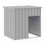 vidaXL собачья конура на крыше установлен светло-серый 110x103x109 cm цинк металлизированный сталь животное товары для домашних животных товары для домашних животных собака сопутствующие товары собака house оплата при получении не возможно 