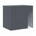 vidaXL собачья конура на крыше установлен антрацит 214x153x181 cm цинк металлизированный сталь животное товары для домашних животных товары для домашних животных собака сопутствующие товары собака house оплата при получении не возможно 