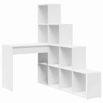 vidaXL コーナーデスク 棚で ストレー