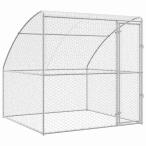 vidaXL 犬用ケージ シルバー 2 x 2 x 2 m 亜鉛メッキ鋼動物&ペット用品 ペット用品 犬用品 犬小屋・ドッグランシルバー 代引不可
