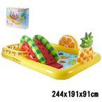ショッピングプール すべり台 プール INTEX ビニールプール ファンフルーティプレイセンター Fun'N Fruity Play Center 補修シート付 ファミリープール 家庭用プール 大型プール