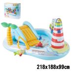 ショッピングプール すべり台 プール INTEX ビニールプール フィッシングファンプレイセンター Fishing Fun Play Center 補修シート付 ファミリープール 家庭用プール 大型プール